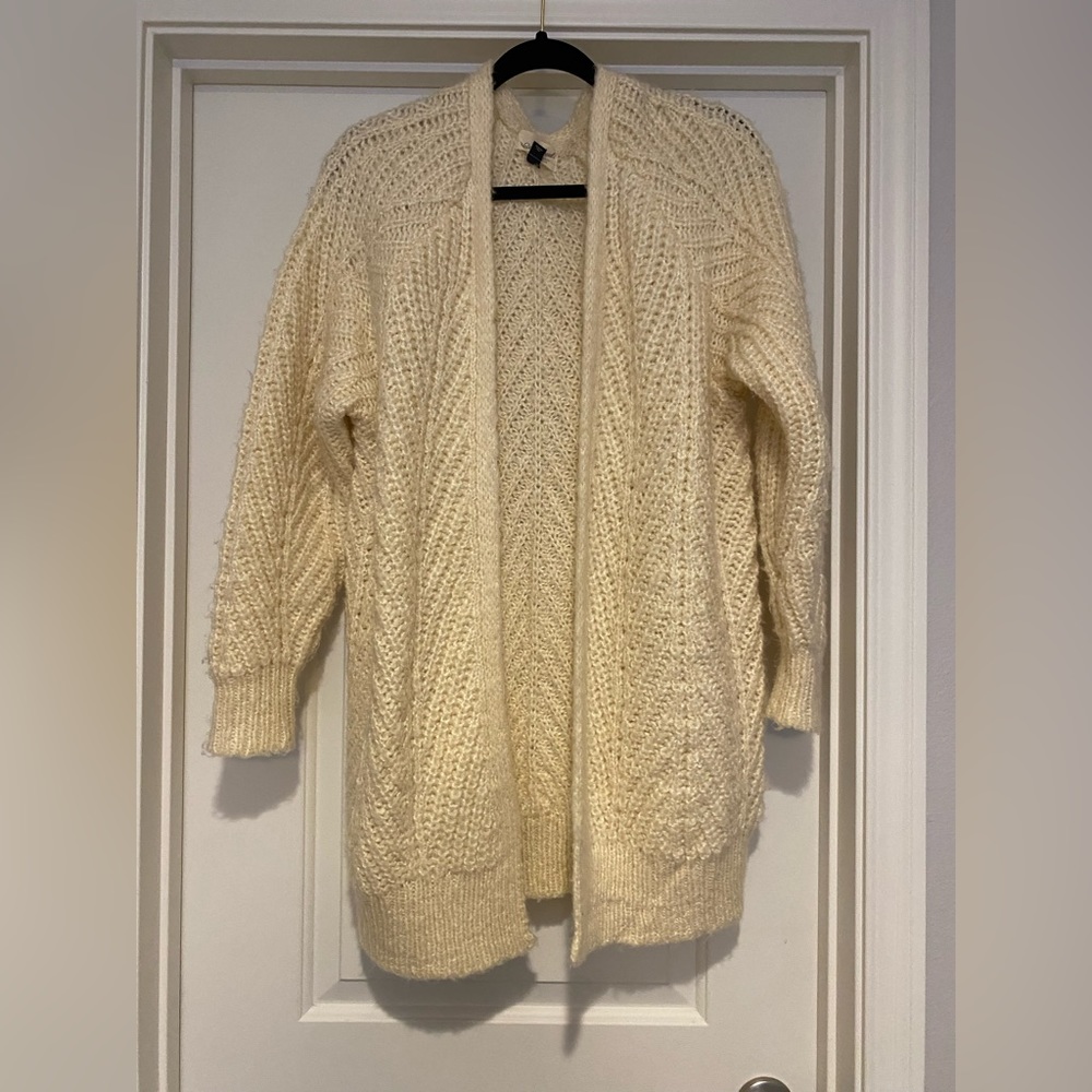 Long knit cardigan